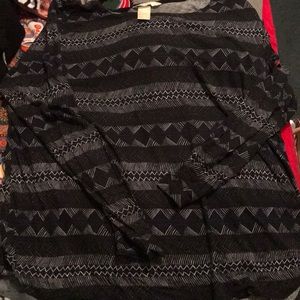 Long sleeve tribal printed shirt